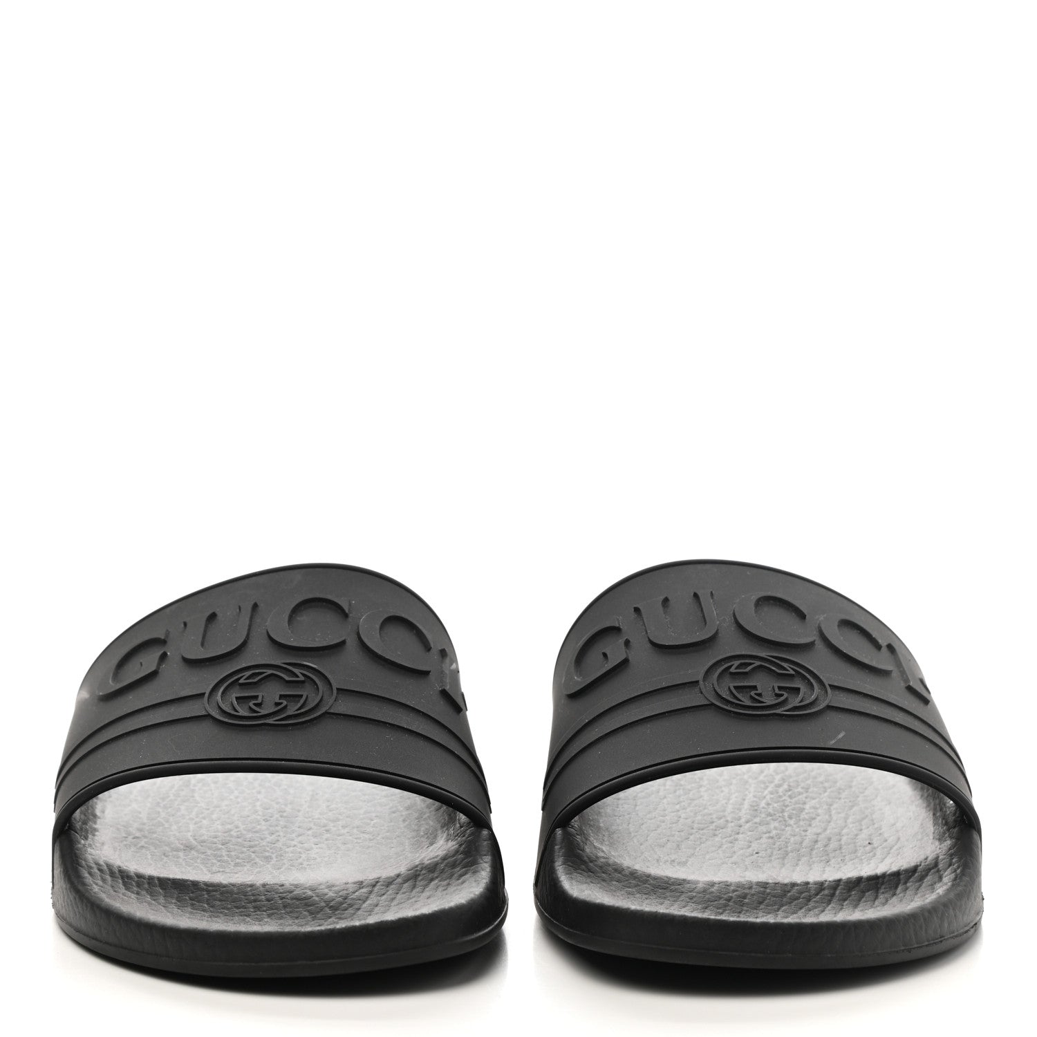 Gucci Rubber Womens Logo Slide Sandals 40 Black 2 of 9