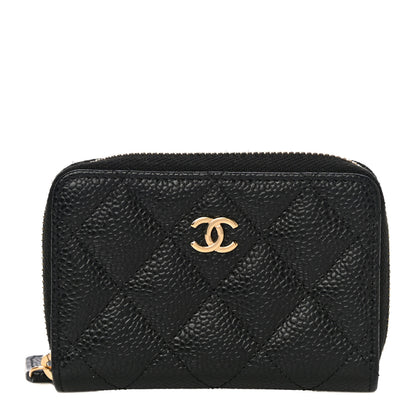 Chanel Caviar Quilted Zip Coin Purse Black 1 of 13