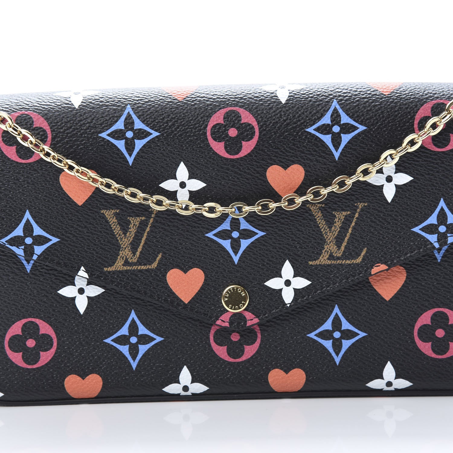 Louis Vuitton Game On Felicie Chain Wallet Black 10 of 13