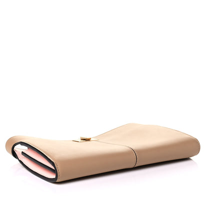 Fendi Vitello Grace Matte Peekaboo Clutch Miele Scuro Light Rose 3 of 4