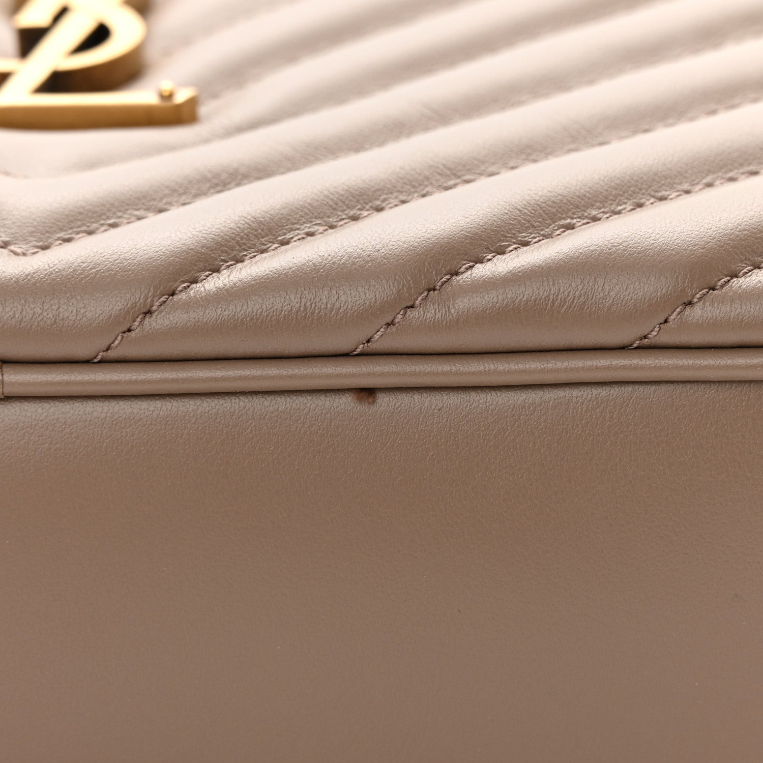 Saint Laurent Calfskin Matelasse Monogram Lou Camera Bag Taupe 11 of 13