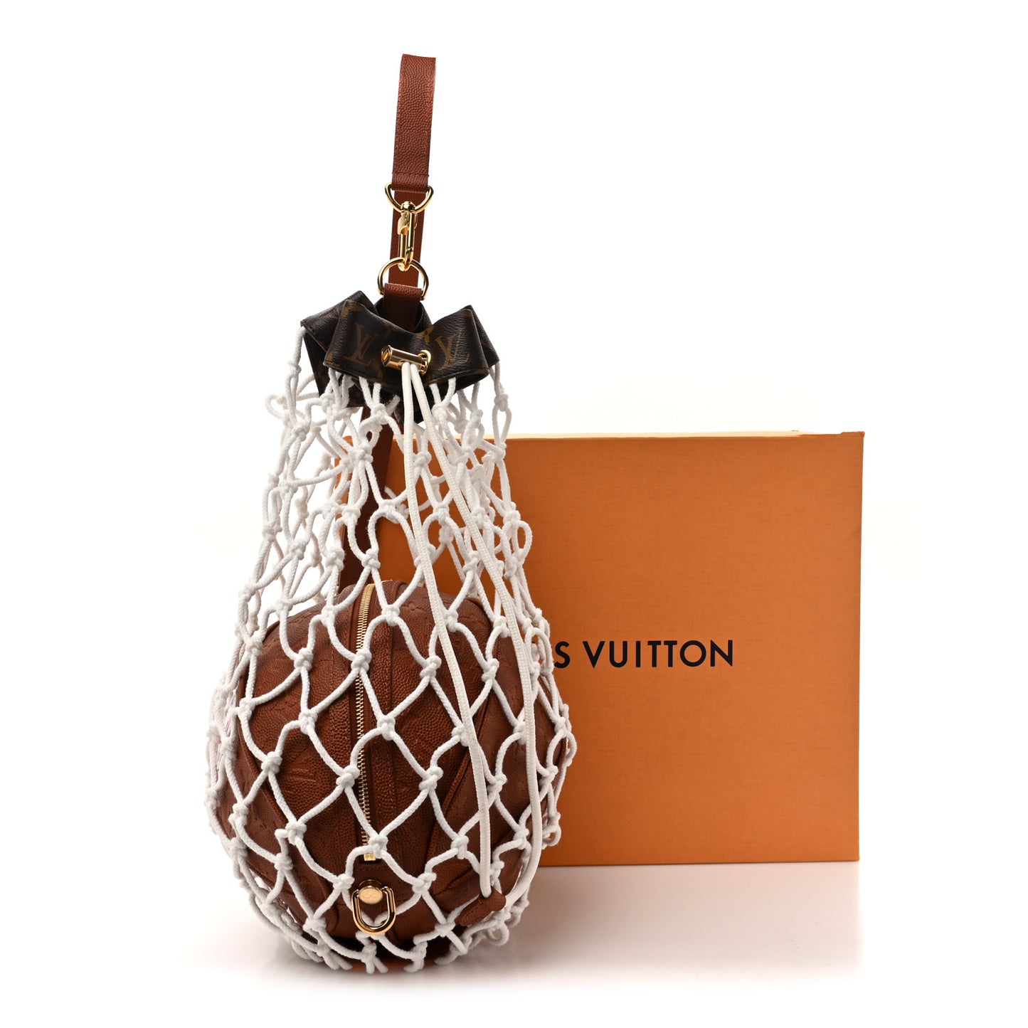 X NBA Monogram Ball in Basket Brick Orange