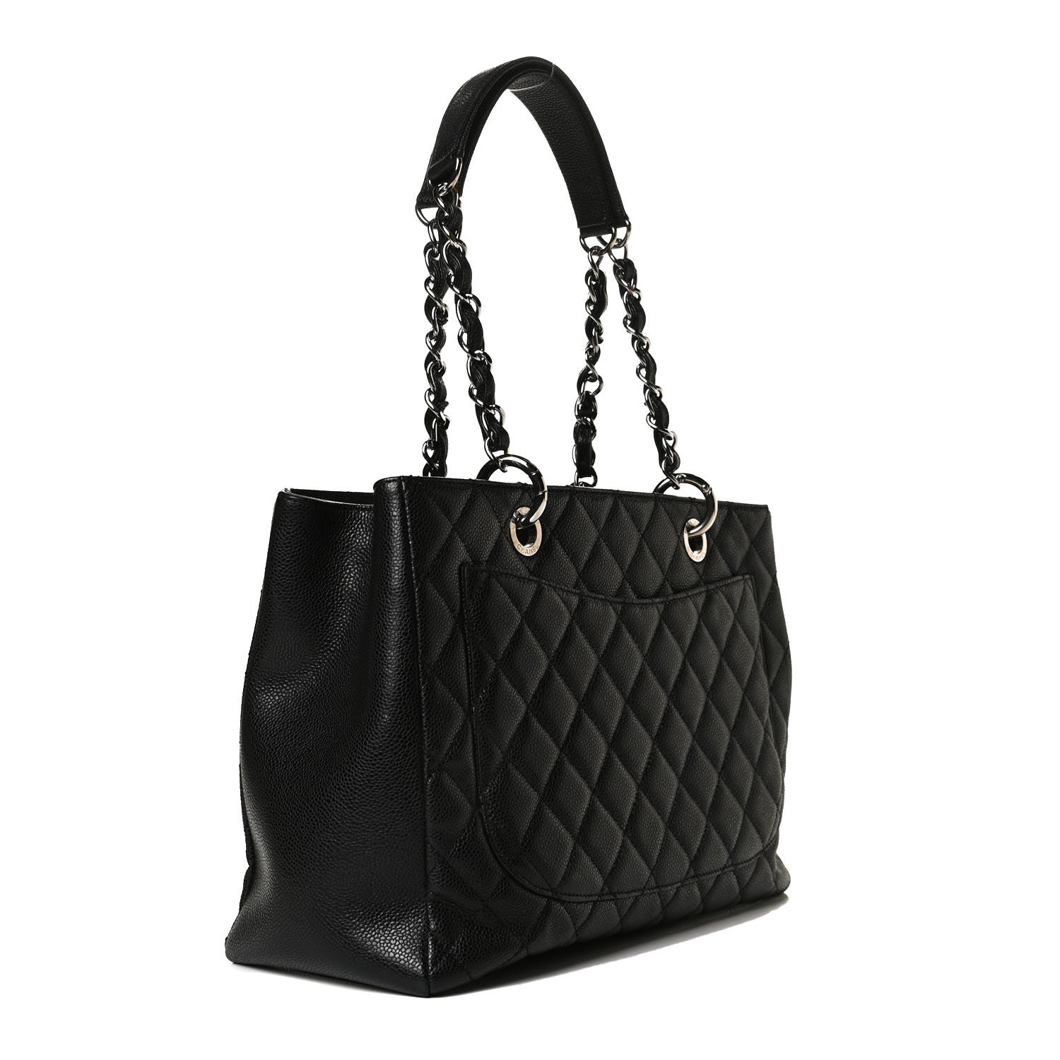 Chanel Caviar Quilted Grand Shopping Tote GST Black 3 of 14