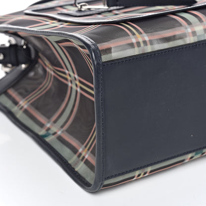 Fendi Mesh Vitello Century F is Fendi Tartan Regular Runaway Satchel Black 8 of 9