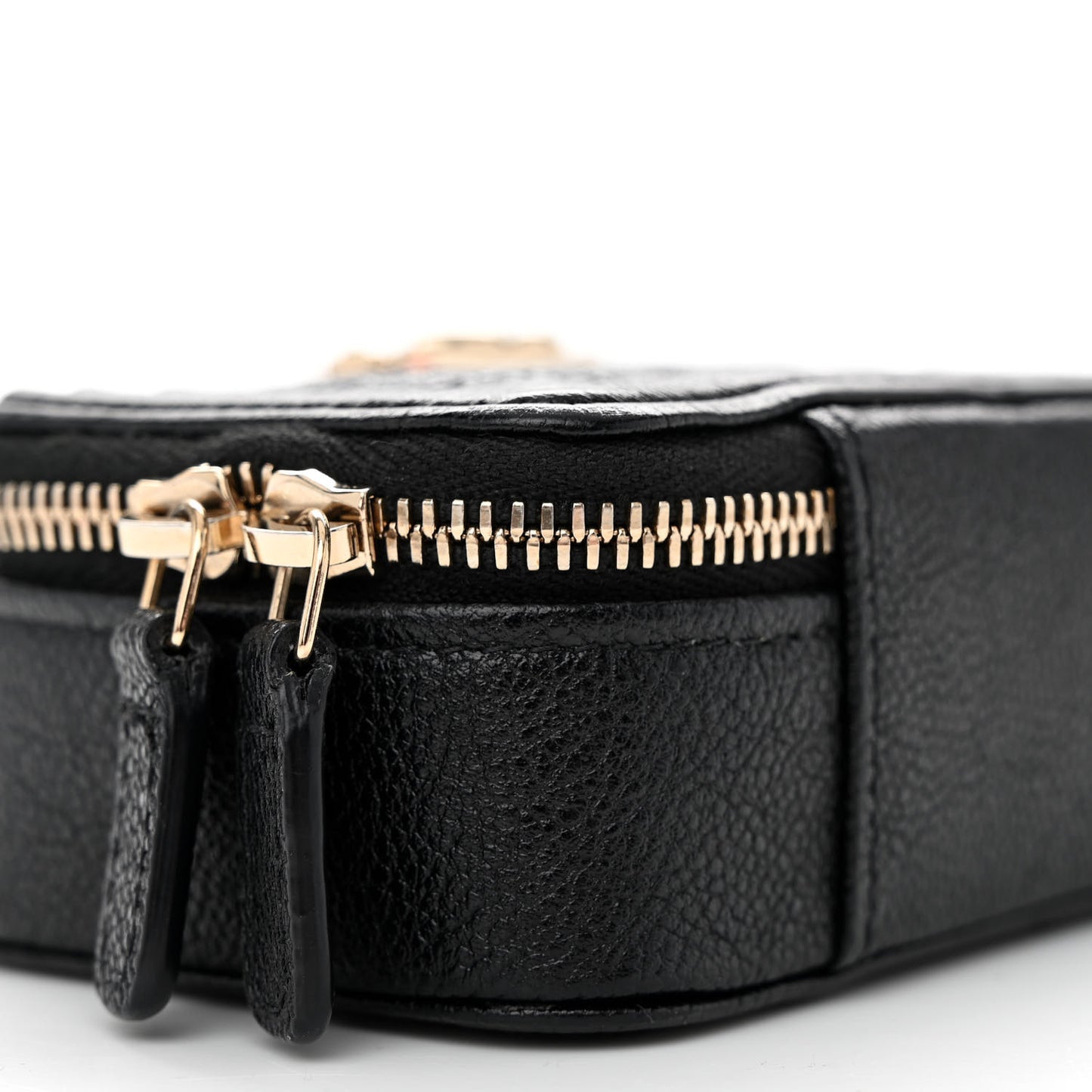 Caviar Chevron Quilted Mini Boy Clutch With Chain Black