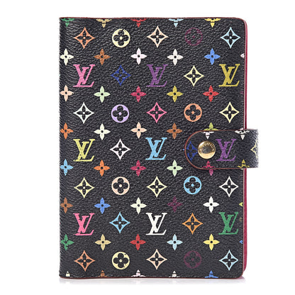 Louis Vuitton Monogram Multicolor Small Ring Agenda Cover Black Grenade 1 of 7