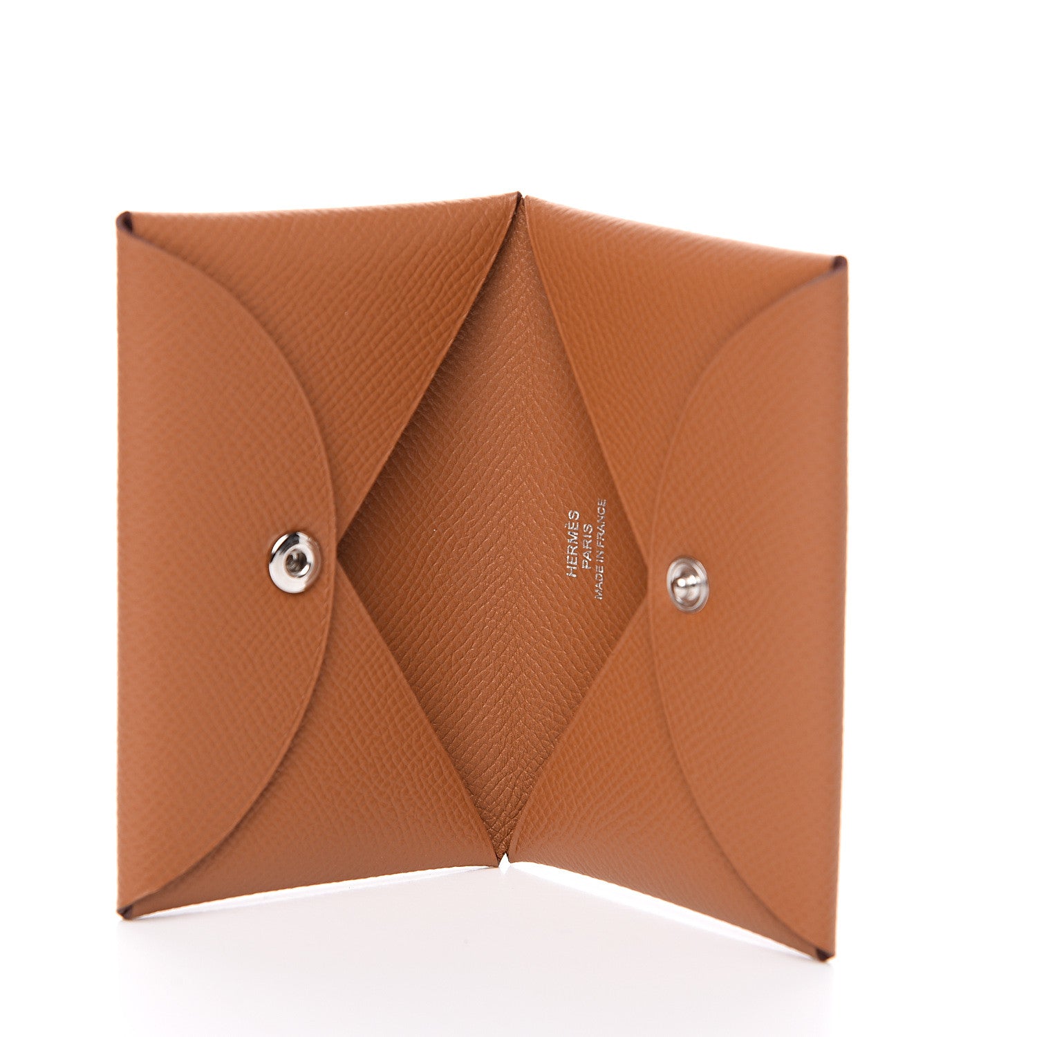 Hermes Epsom Calvi Card Case Gold 4 of 7