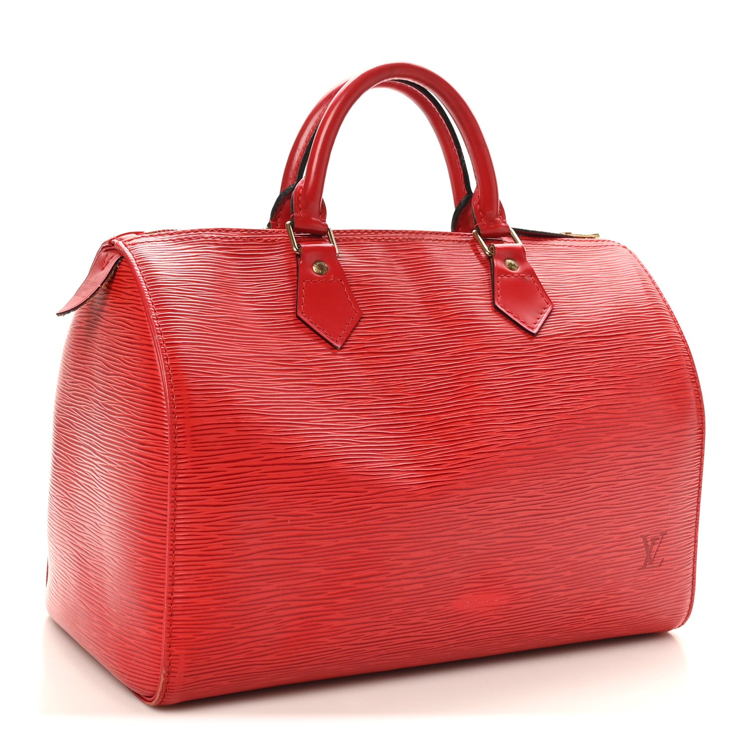 Louis Vuitton Epi Speedy 30 Castillan Red 3 of 13