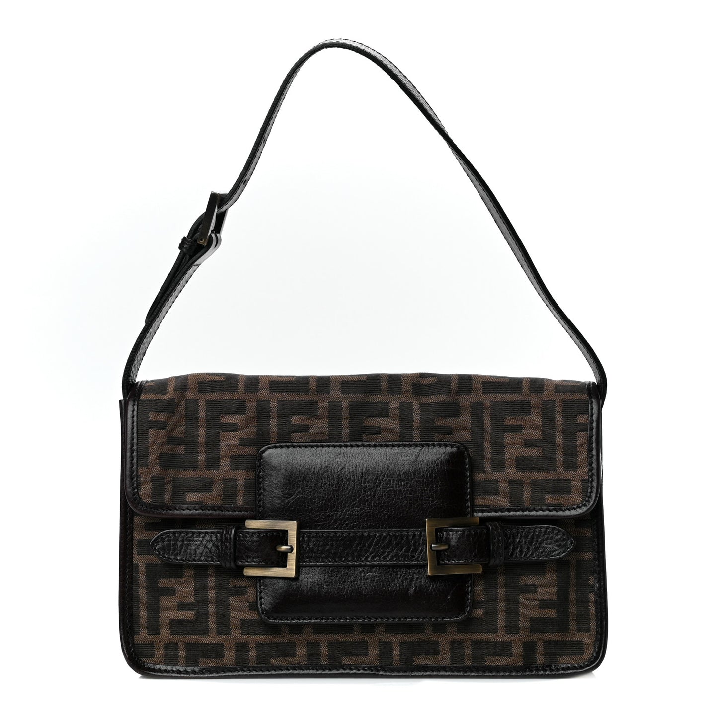 Zucca Calfskin Shoulder Bag Tobacco
