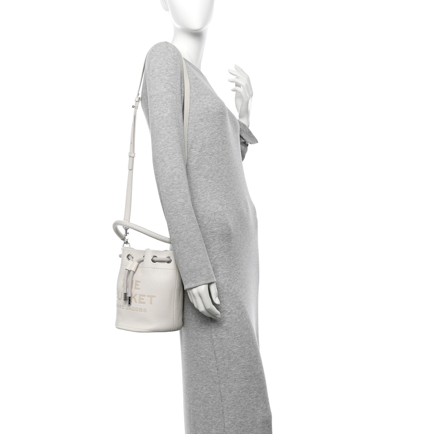 Grained Calfskin The Bucket Bag Cotton