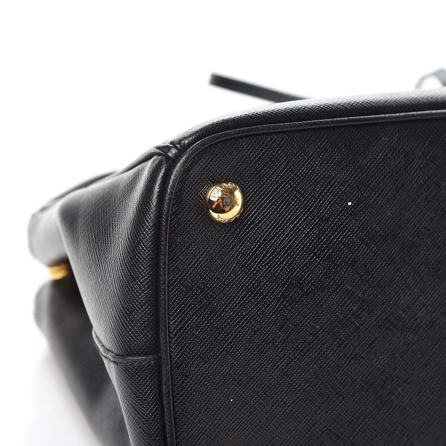 Saffiano Small Galleria Double Zip Tote Black