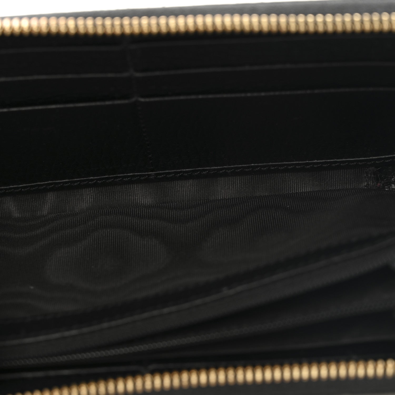 Gucci Dollar Calfskin GG Supreme Monogram GG Marmont Zip Around Wallet Black Beige Ebony 5 of 15