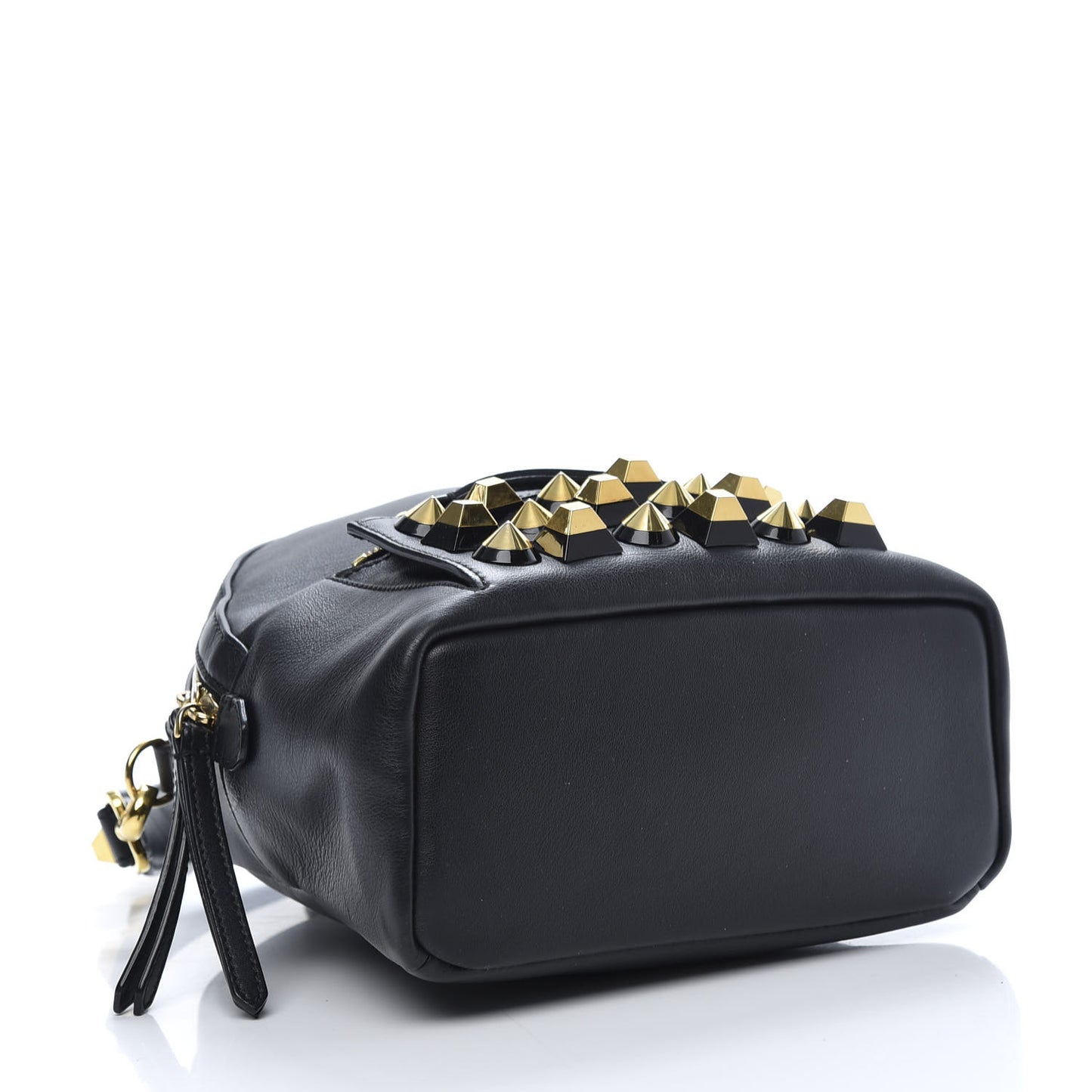 Vitello Dolce Studded Mini Backpack Black