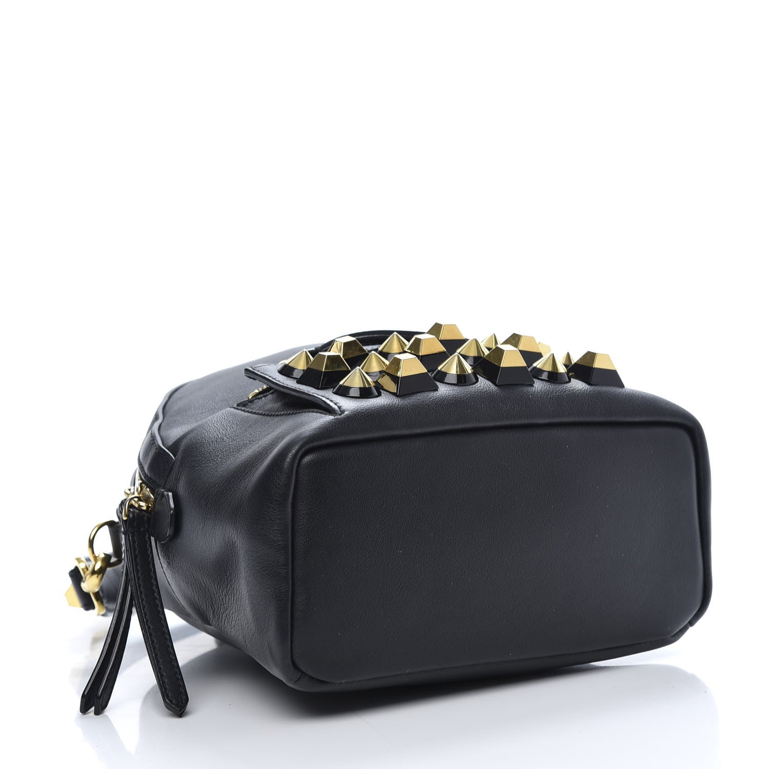 Fendi Vitello Dolce Studded Mini Backpack Black 4 of 12