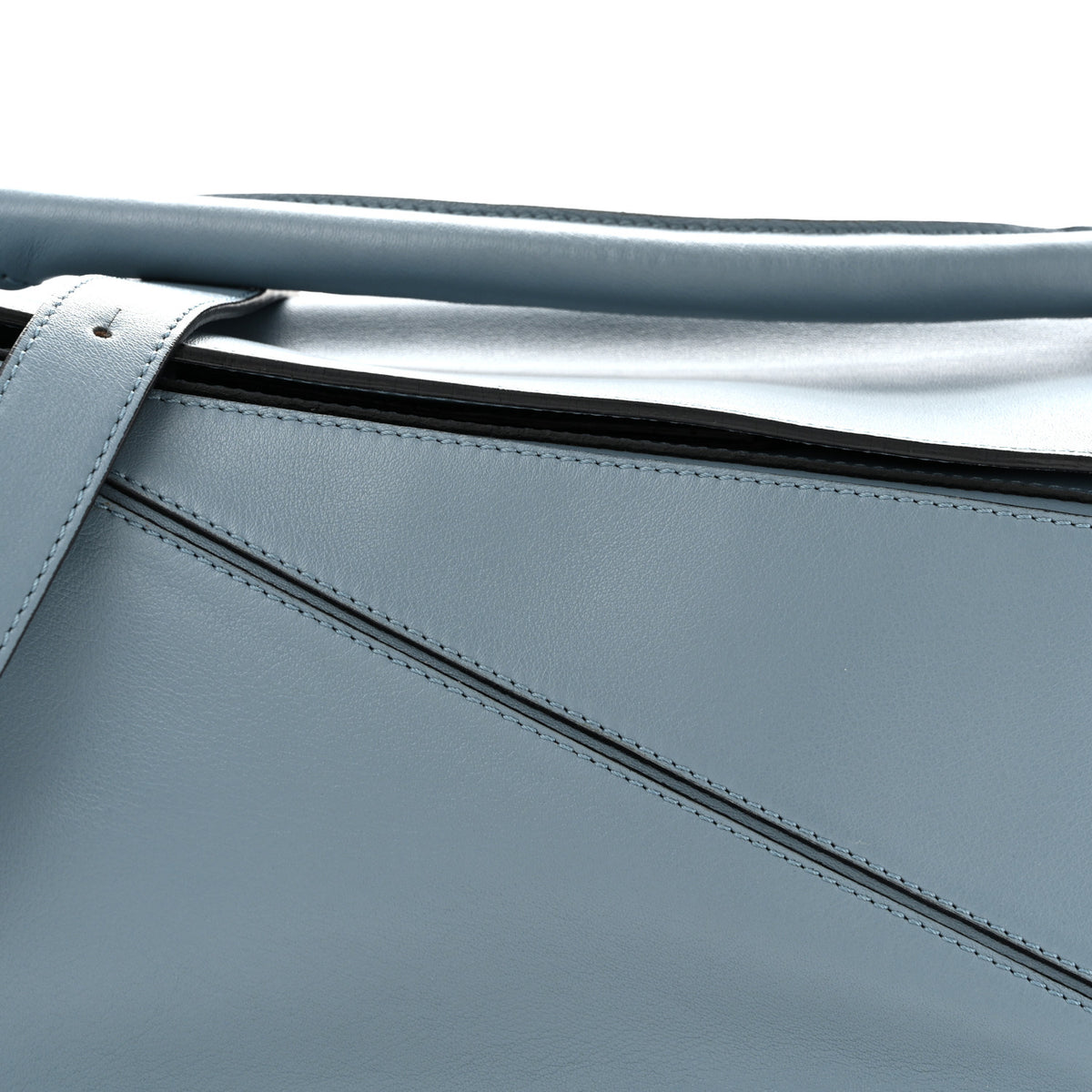 Calfskin Medium Puzzle Bag Stone Blue
