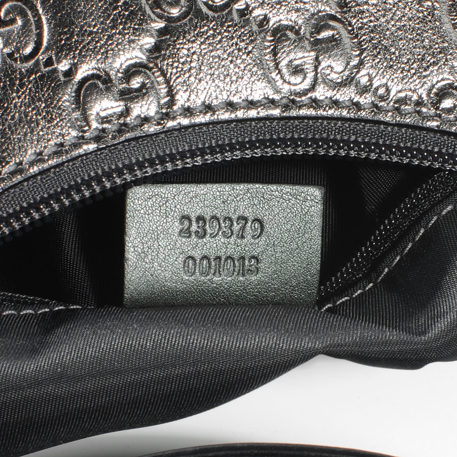 Gucci Guccissima Small Shoulder Bag Pewter 7 of 7