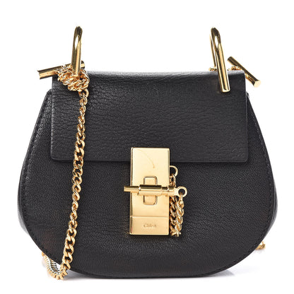 Chloe Grained Lambskin Nano Drew Shoulder Bag Black 1 of 12