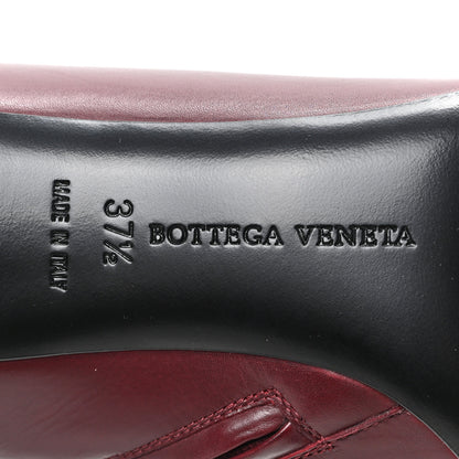Bottega Veneta Gleam Calfskin Ankle Strap Mid Heel Booties 37.5 Barolo 6 of 6