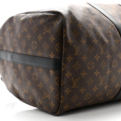 Louis Vuitton Monogram Macassar Keepall Bandouliere 55 7 of 8