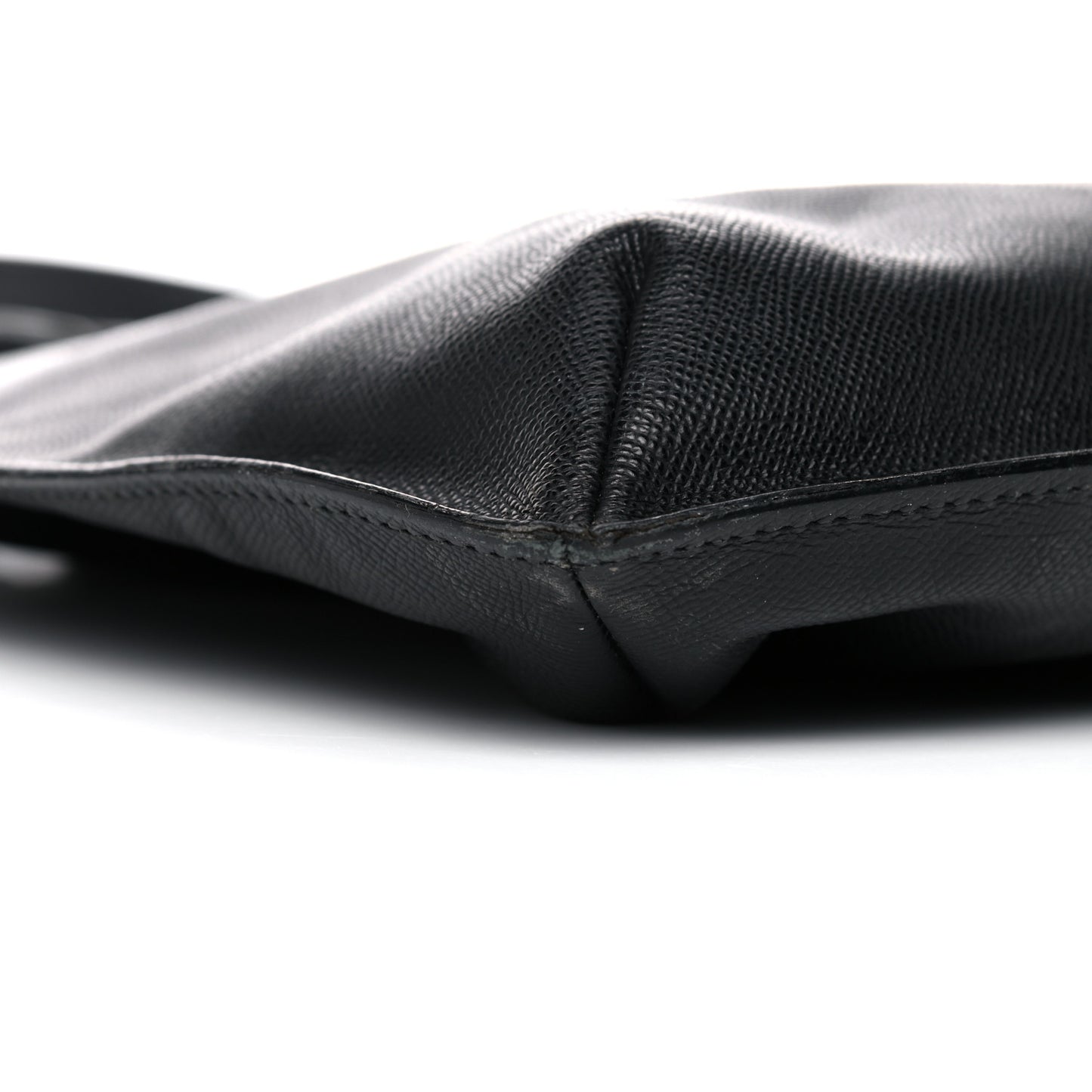 Grained Calfskin Shopping Tote Black