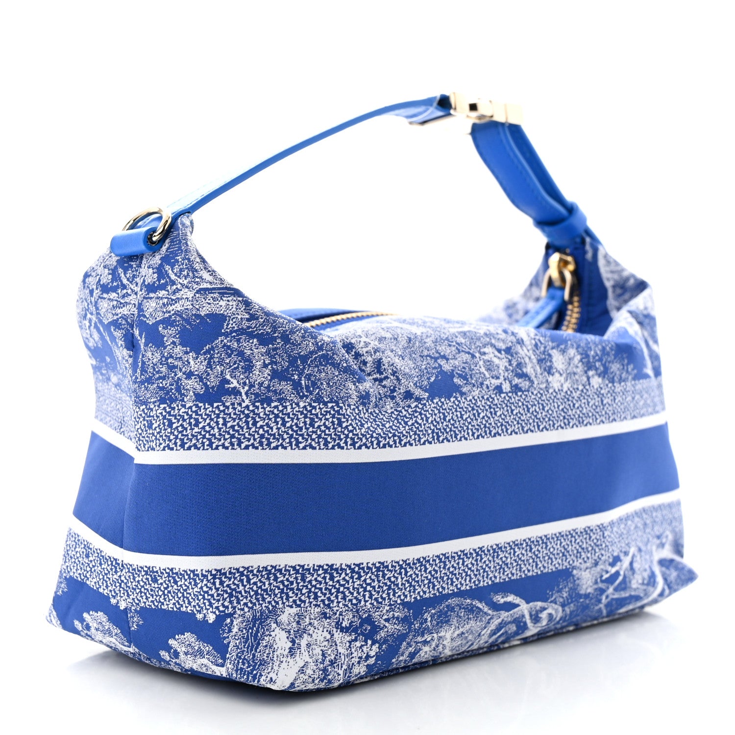 Christian Dior Technical Fabric Toile De Jouy DiorTravel Nomad Pouch Fluorescent Blue 3 of 11