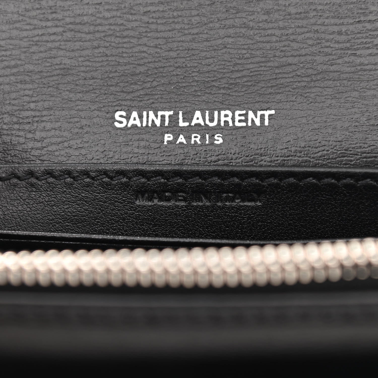 Saint Laurent Calfskin Monogram Sunset Chain Wallet Black 7 of 11