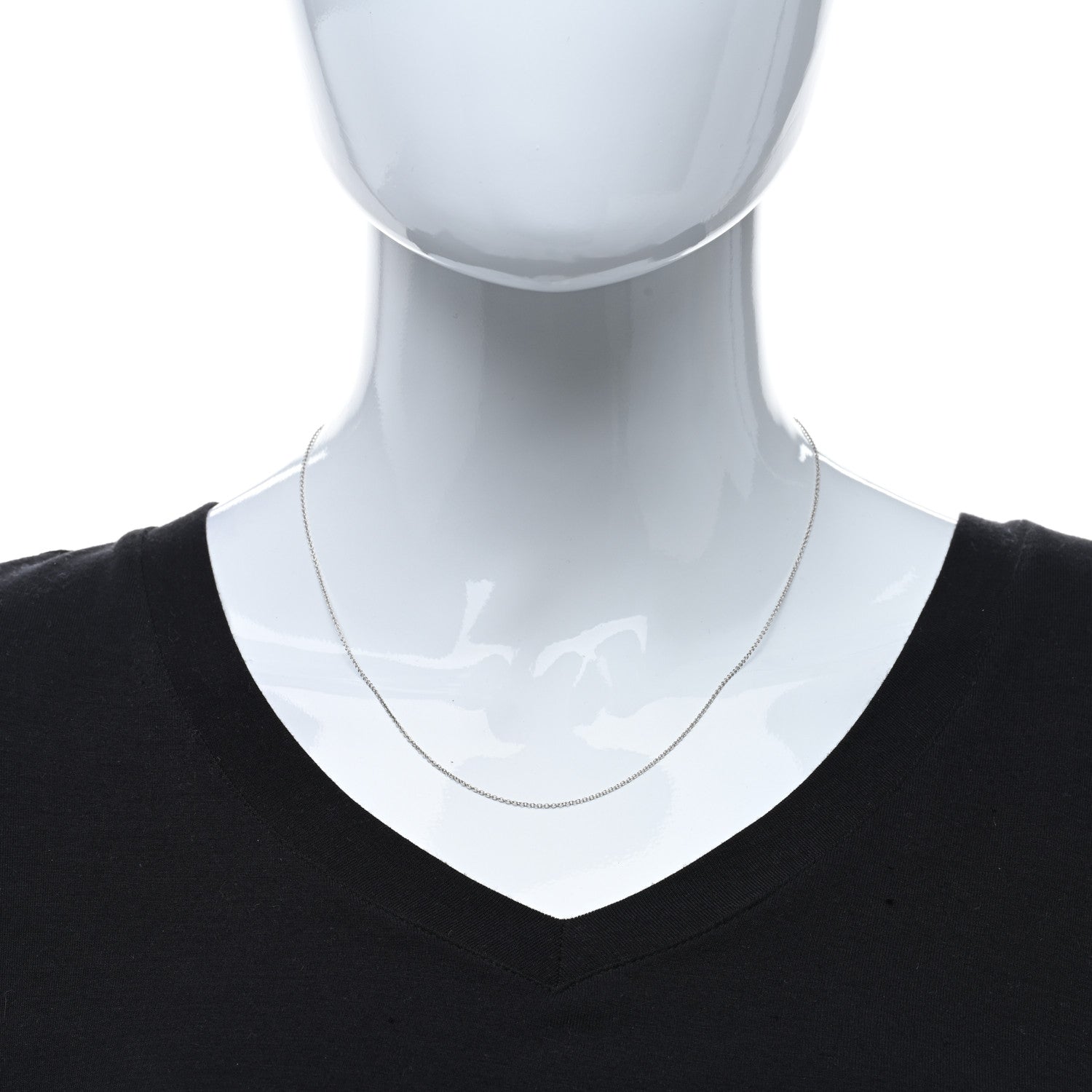 Tiffany Platinum Chain Necklace 18" 3 of 4