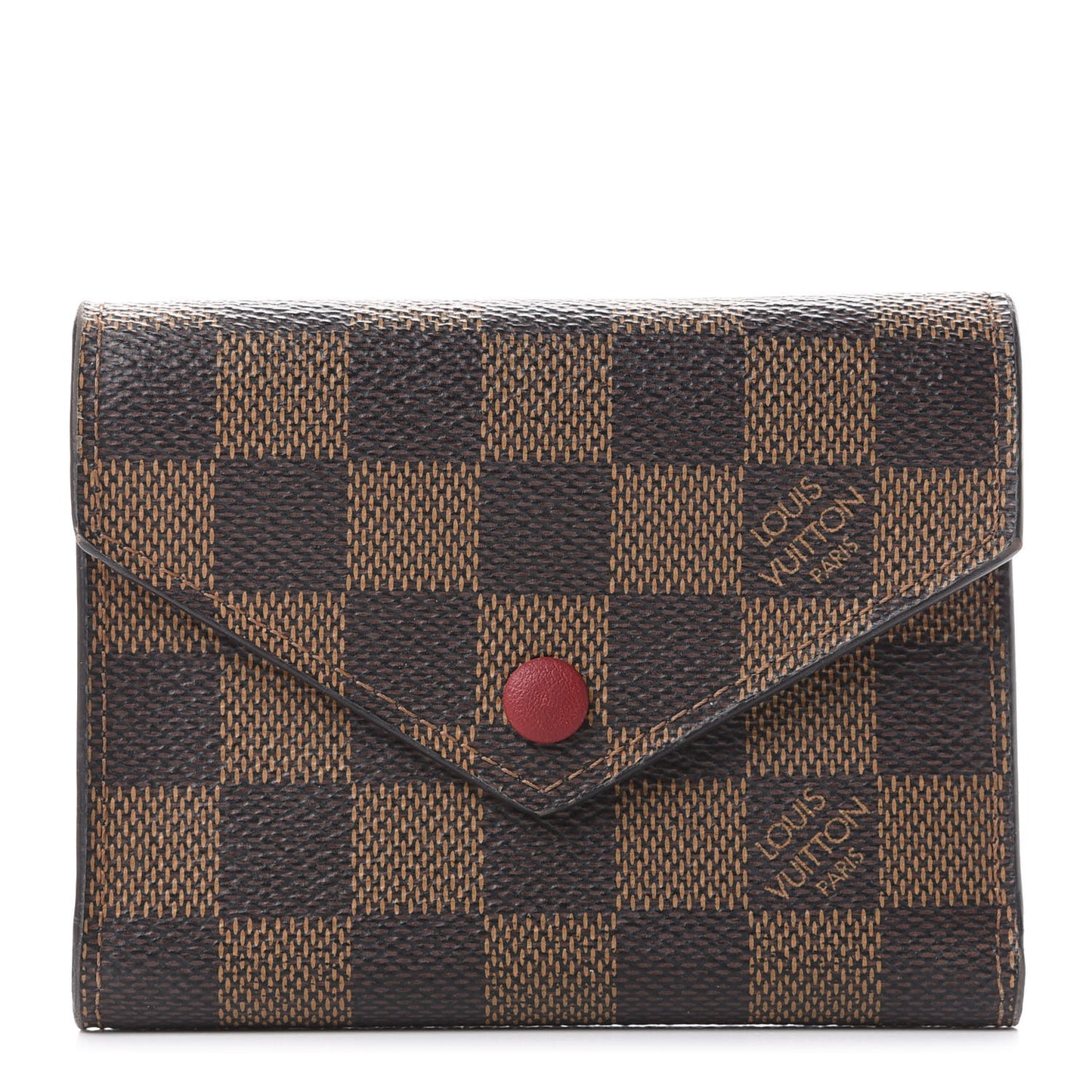 Damier Ebene Victorine Wallet Red