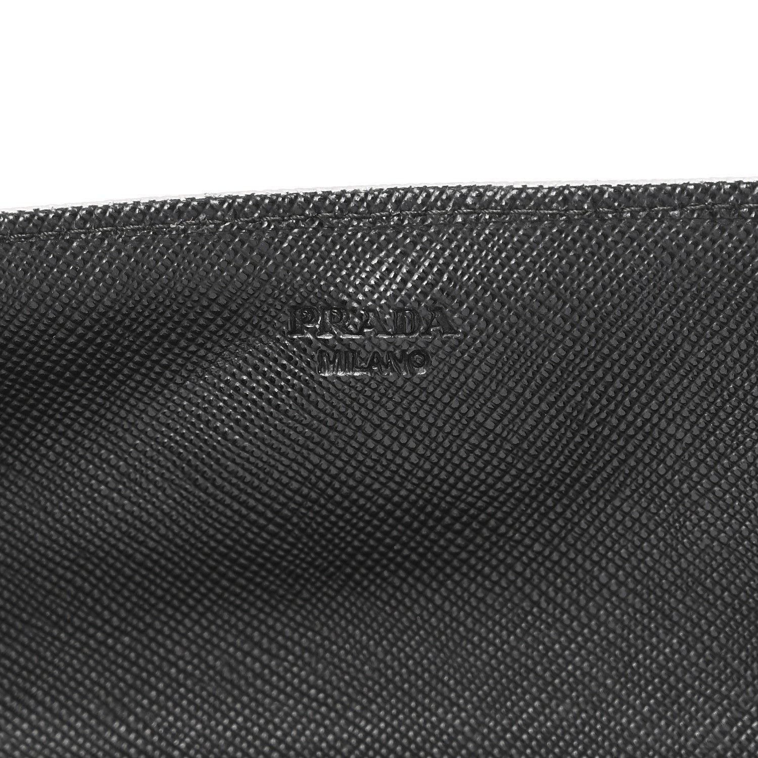 Prada Saffiano Metal Oro Chain Wallet Black 6 of 9