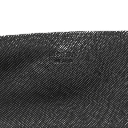 Prada Saffiano Metal Oro Chain Wallet Black 6 of 9