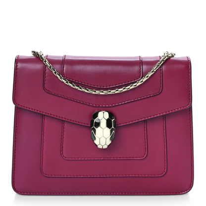 Bulgari Calfskin Serpenti Forever Crossbody Bag Plum 3 of 12