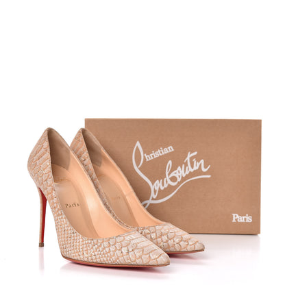 Christian Louboutin Liege Embossed Decollete 554 100 Pumps 40.5 Beige 8 of 8