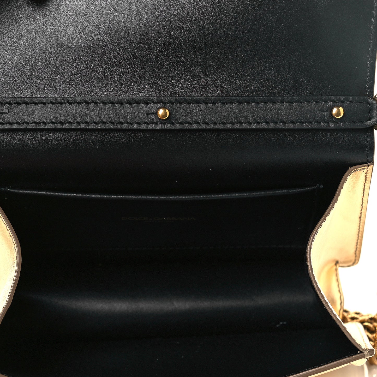 Smooth Calfskin Devotion Envelope Top Handle Bag Gold