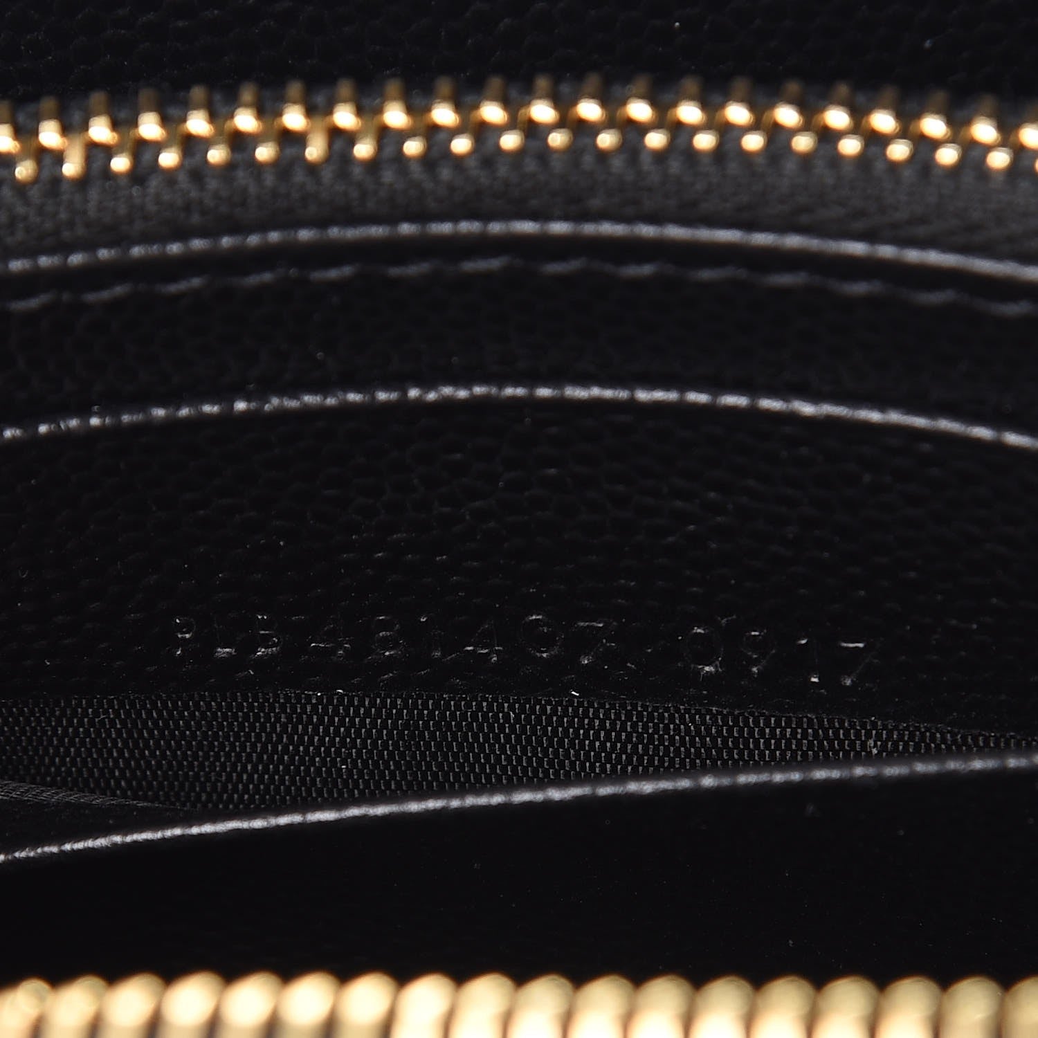 Saint Laurent Grain De Poudre Matelasse Chevron Monogram Zip Around Wallet Black 7 of 8