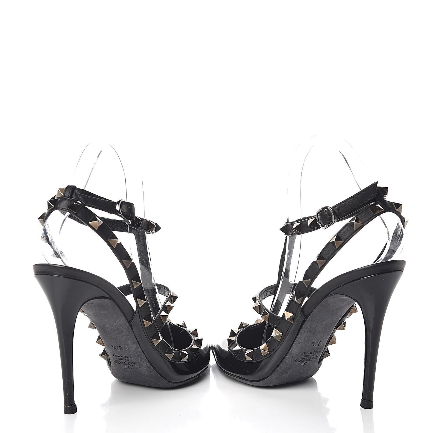 Patent Rockstud Ankle Strap Pumps 37.5 Black