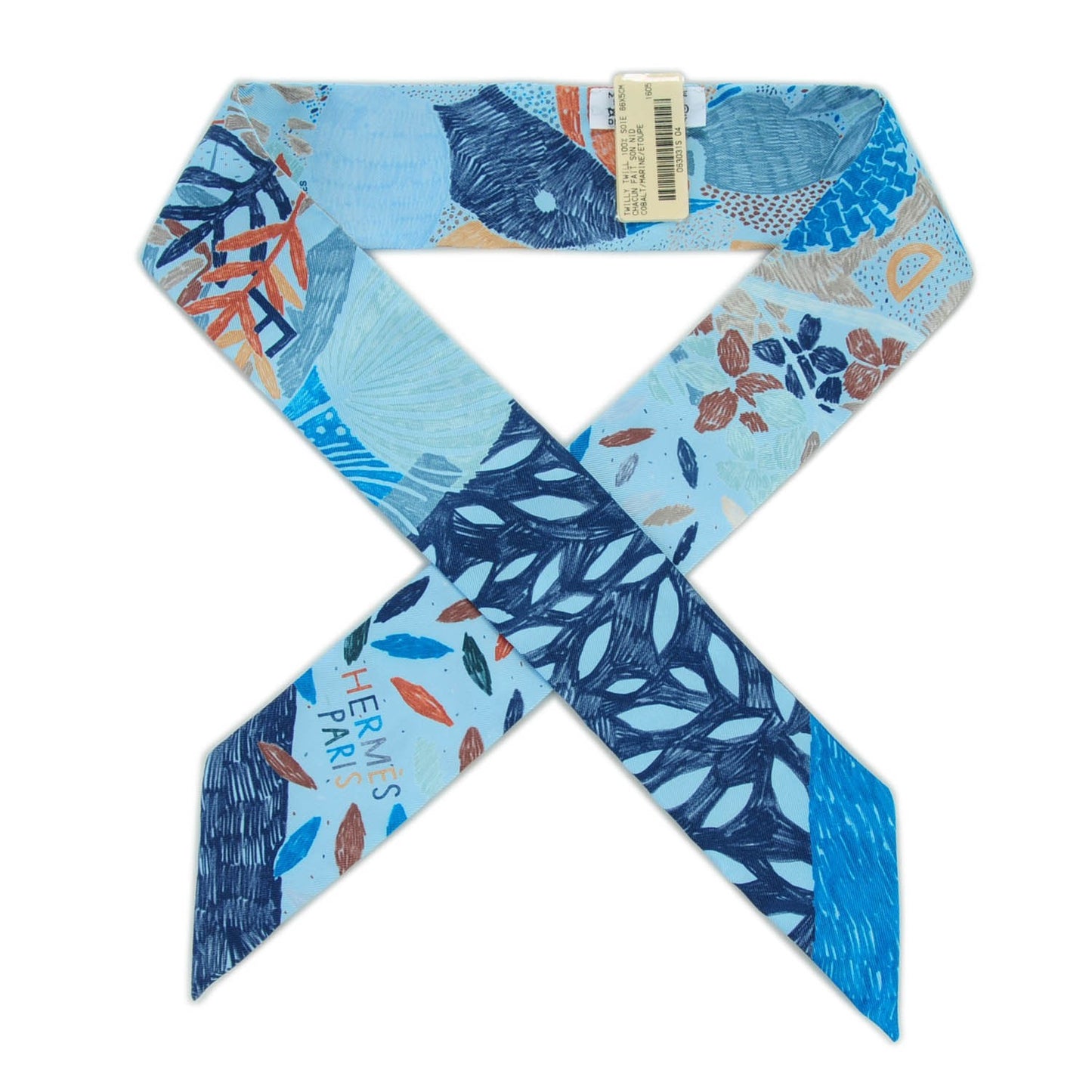 Silk Chacun Fait Son Nid Twilly Cobalt Marine Etoupe