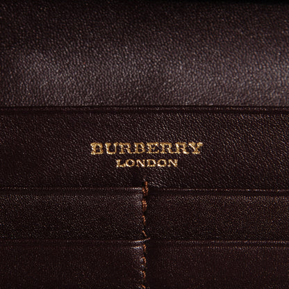 Burberry Haymarket Check Continental Wallet Chocolate 6 of 8
