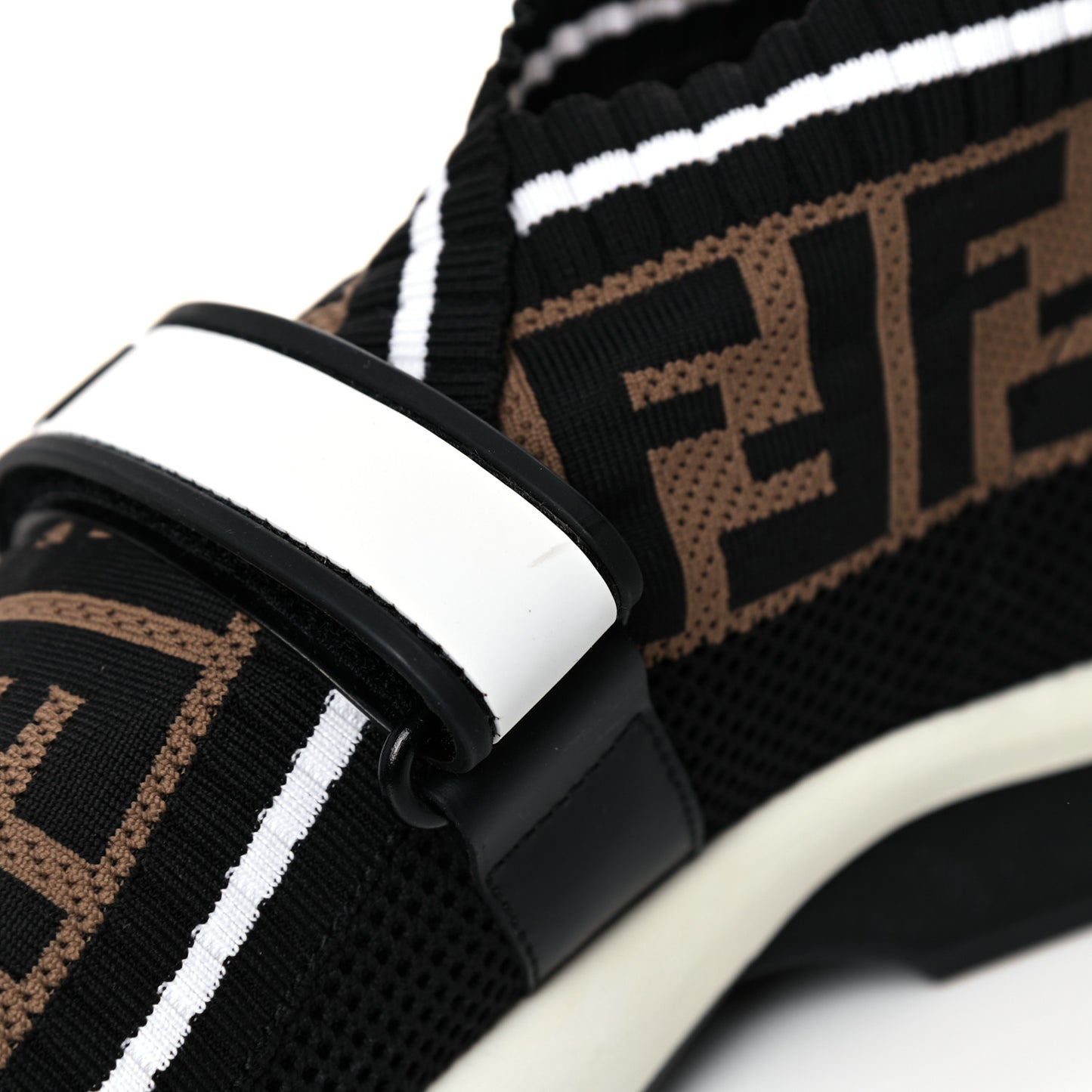 Stretch Yarn FF Stiff Band Rockoko Sneakers 41 Black White Tobacco