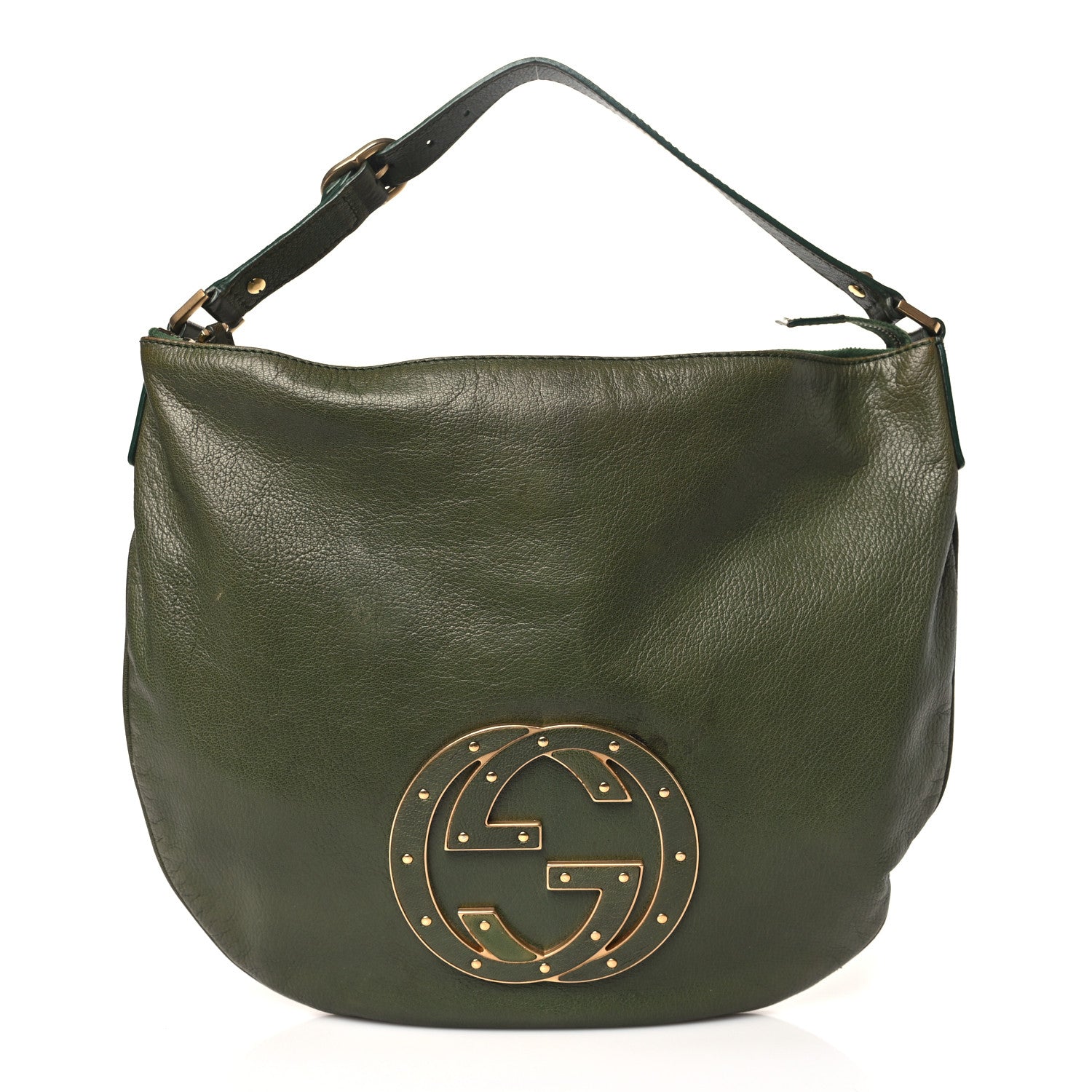 Gucci Leather Small Blondie Hobo Green 1 of 13