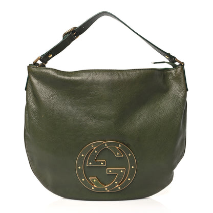 Gucci Leather Small Blondie Hobo Green 1 of 13