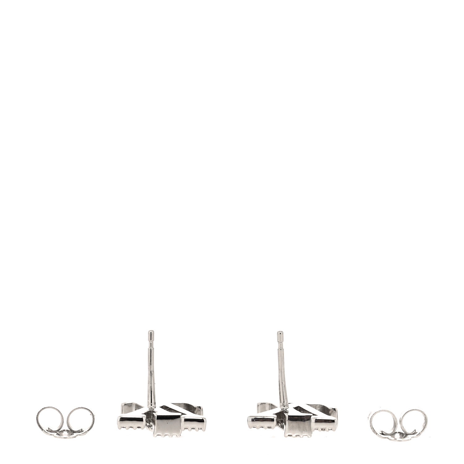 Louis Vuitton Crystal LV Iconic Earrings Silver 3 of 5