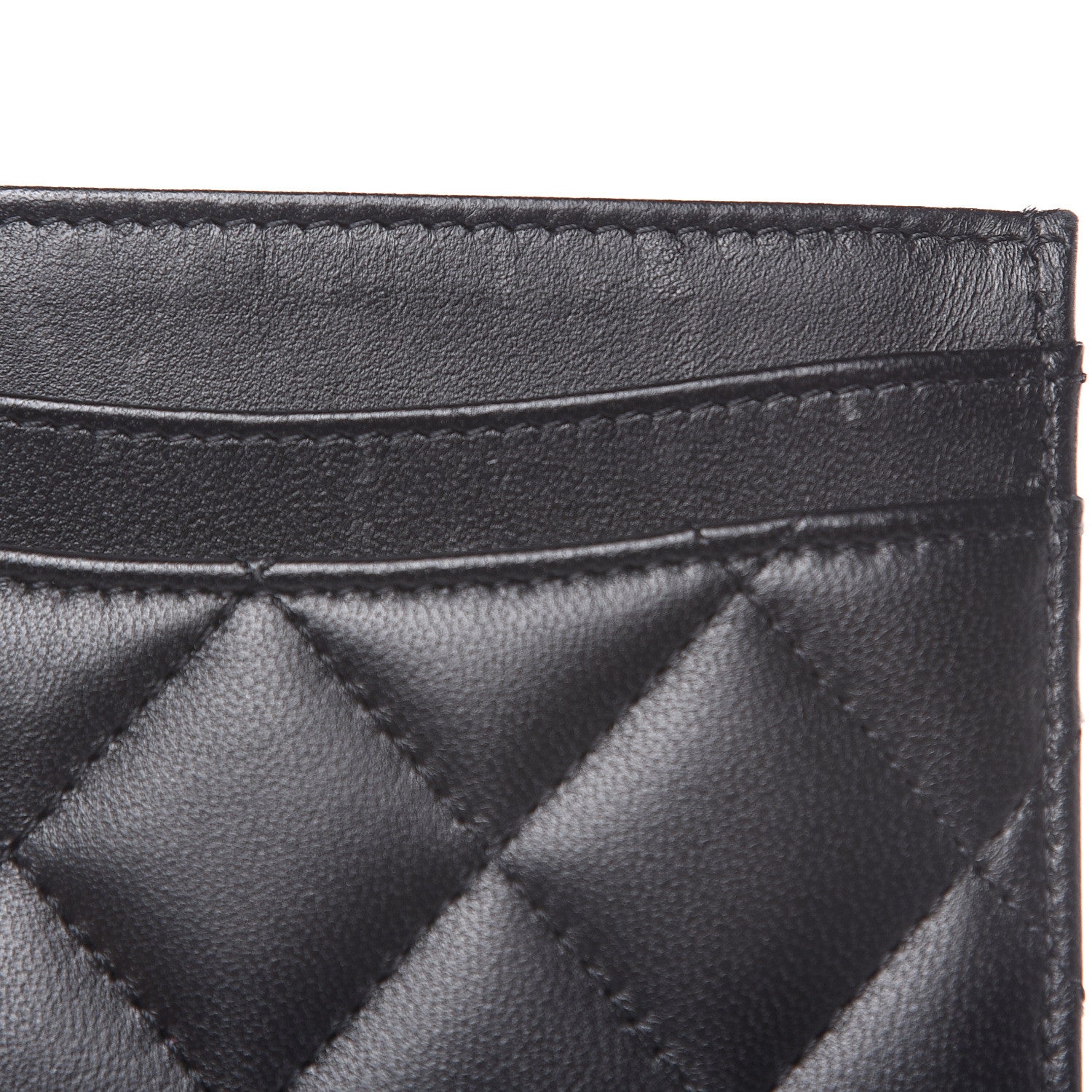 Chanel Lambskin Quilted Card Holder Black 10 of 11