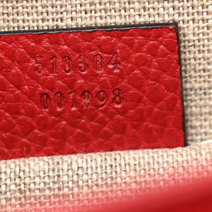 Gucci Dollar Calfskin Small Interlocking G Shoulder Bag Red 7 of 11