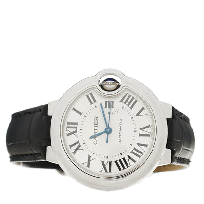 Cartier Stainless Steel Alligator 33mm Ballon Bleu De Cartier Automatic Watch 2 of 5