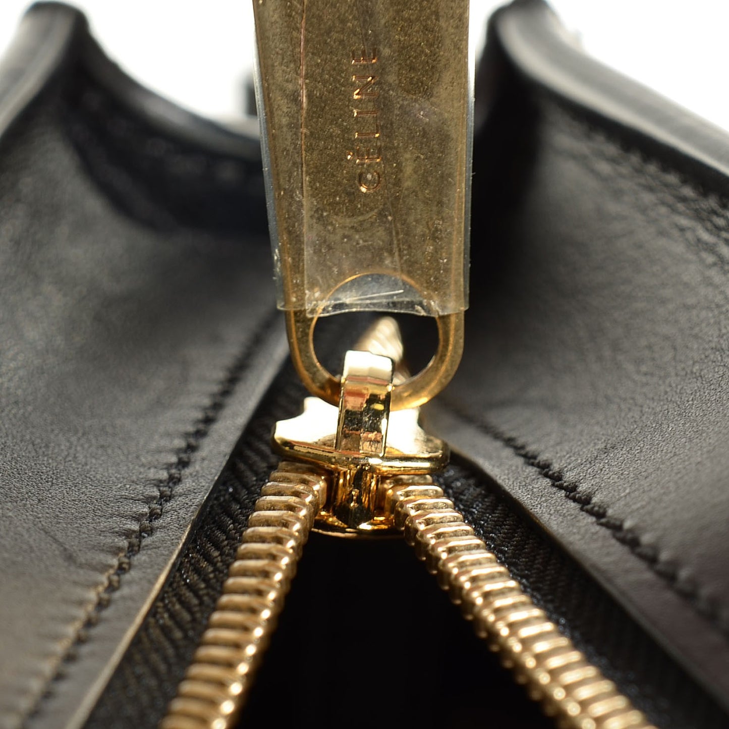 Crocodile Embossed Calfskin Medium Trapeze Black