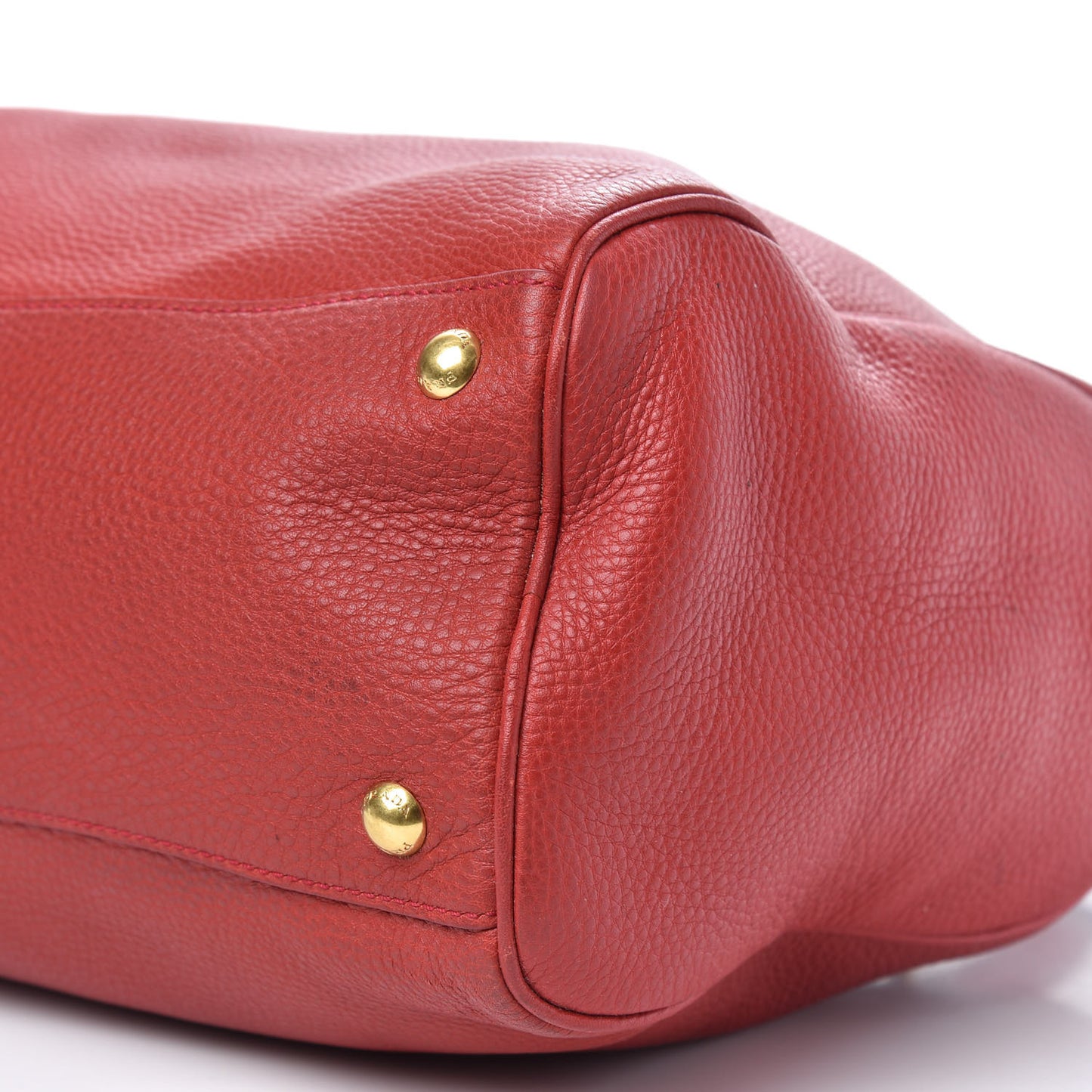 Vitello Daino Top Handle Shoulder Bag Rosso