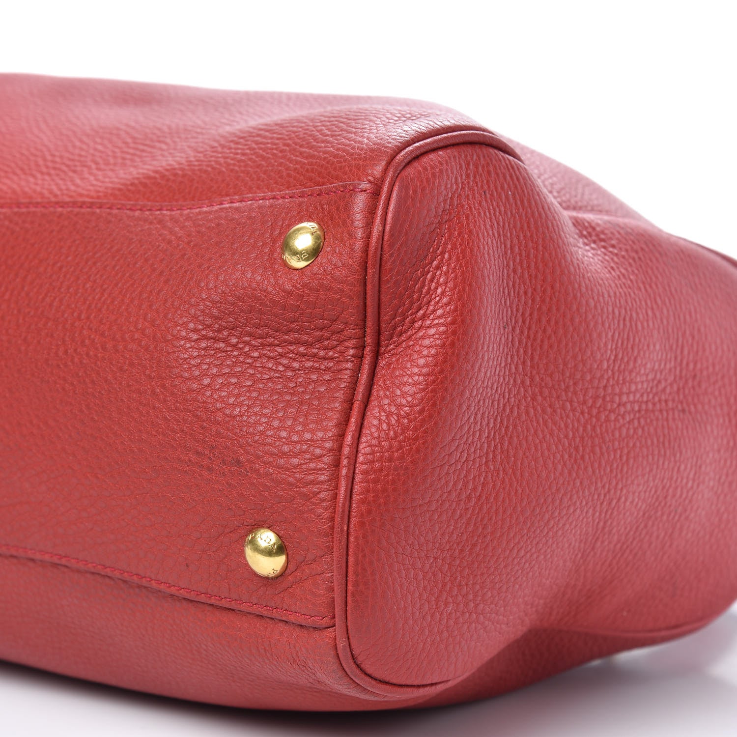 Prada Vitello Daino Top Handle Shoulder Bag Rosso 10 of 15