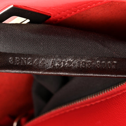 Fendi Vitello Seta Century Nappa Whipstitch Mini Peekaboo Iconic Satchel Fiamma 8 of 11