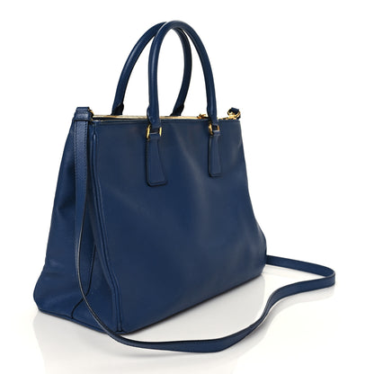 Prada Saffiano Medium Galleria Double Zip Tote Baltico 3 of 11