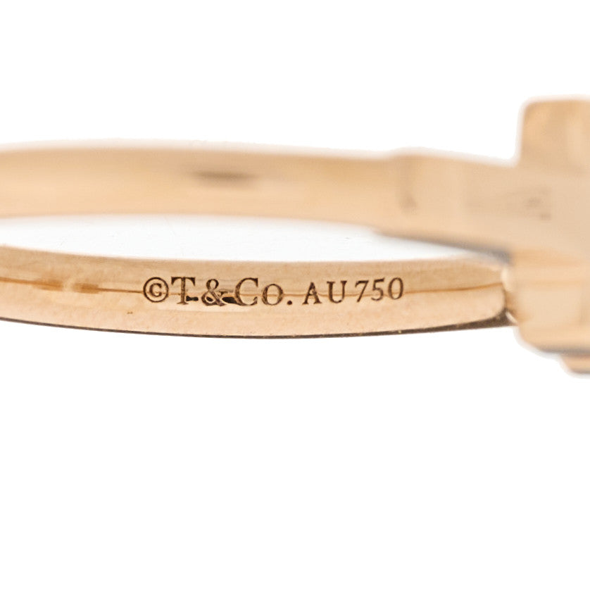 18K Rose Gold T Wire Ring 49 5